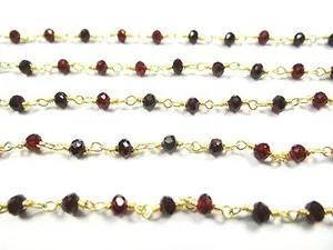 Authentic The Crimson Flame: Garnet Red Quartz Sacred Link Chain