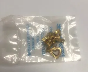 Authentic Vintage Dangle Heart Bow Pin Genuine Garnet Stone Gold Plated Harriet Carter