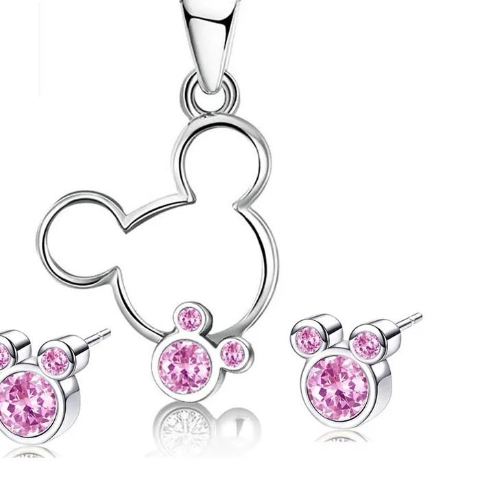 Authentic Moonlit Mouse Talisman Enchanted Cubic Zirconia Duo