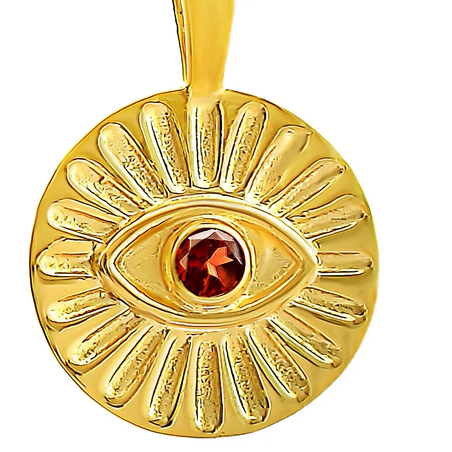 Authentic Celestial Gaze 18K Gold-Plated Evil Eye Birthstone Talisman