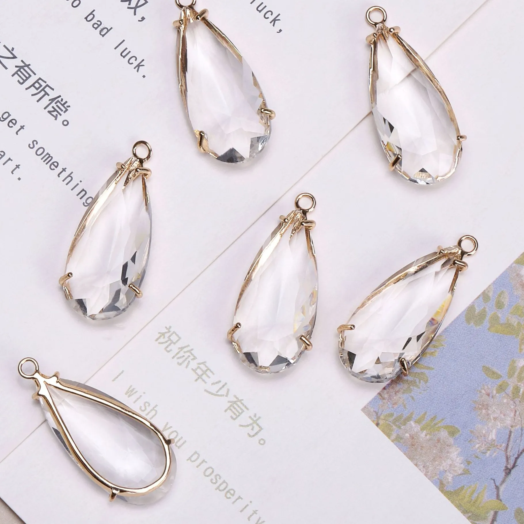 Authentic Celestial Droplets Ten Golden Water Drop Amulets Of Radiant Transparency