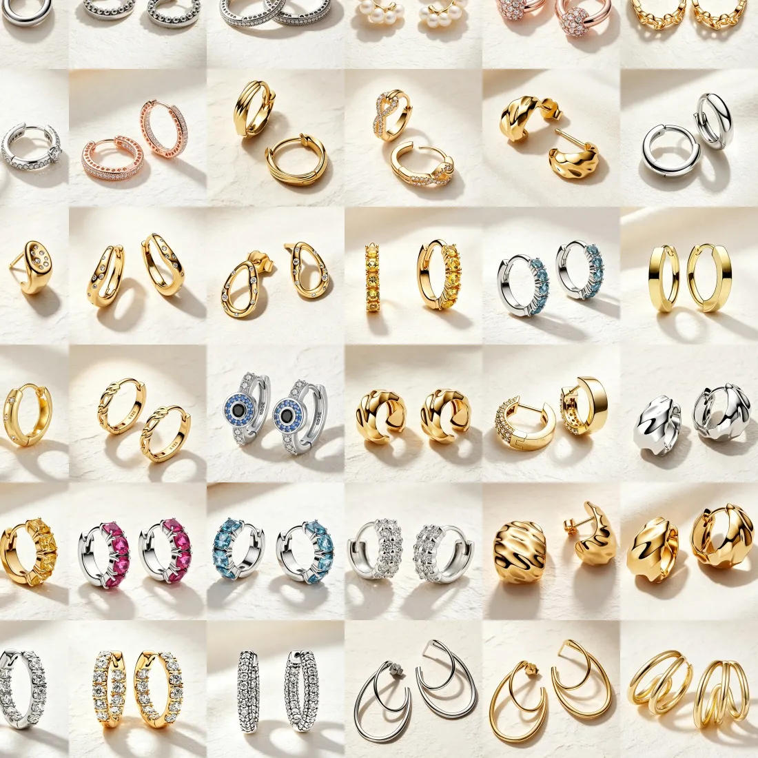 Authentic Eternal Circle Gold- Plated Silver Earrings