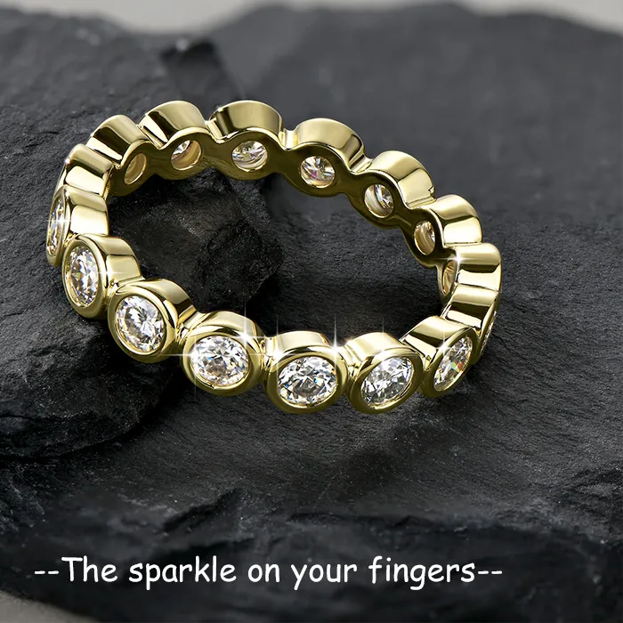 Authentic The Circle Of Infinite Light Moissanite Eternity Band