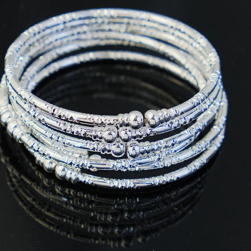 Authentic Middle Eastern Bridal Accessories Dubai Indian Silver Bracelet African Ball Jewelry Plated Ethiopian Bracelet