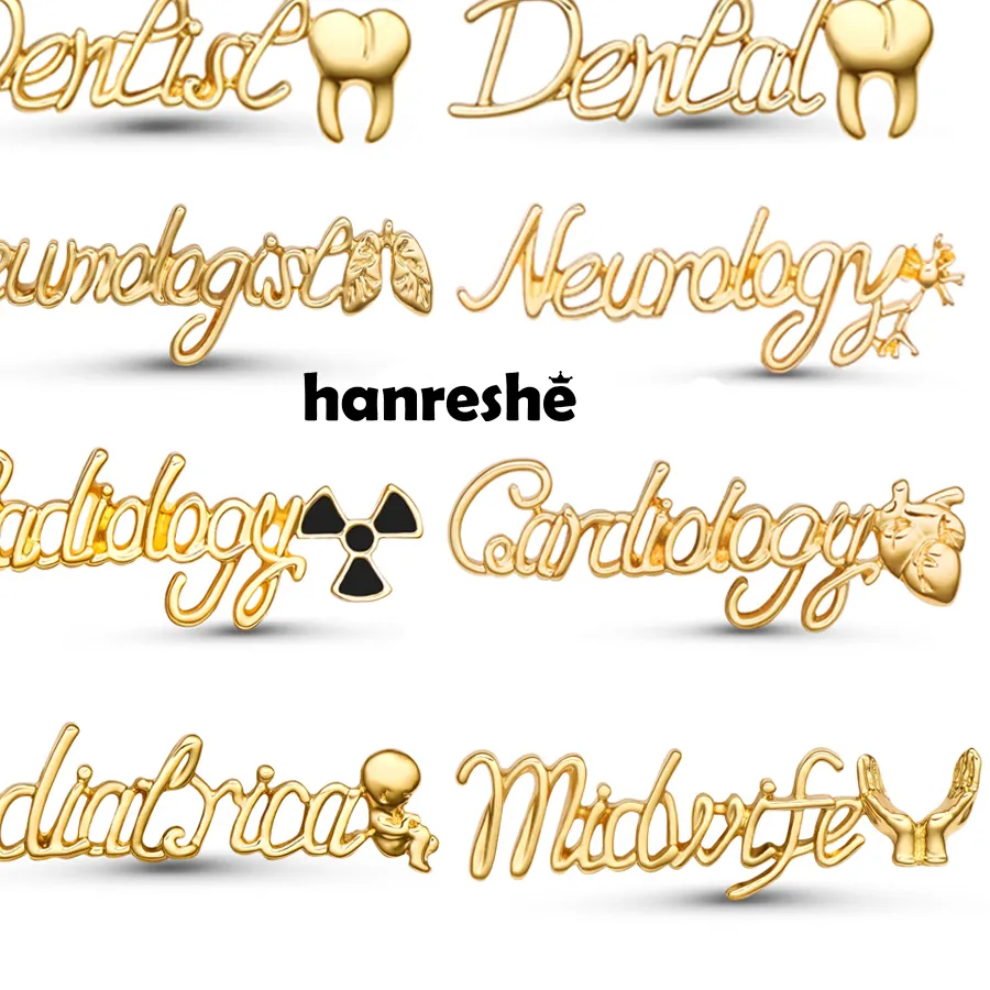 Authentic Hanreshe Medical Title Brooches Pins Dental Dentist Midwife Badge Medal Jewelry Accessories For Doctor Nurse Collectibles
