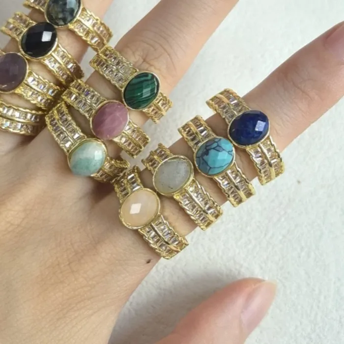 Authentic The Triad Of Earth And Sun Gold- Plated Talisman Rings