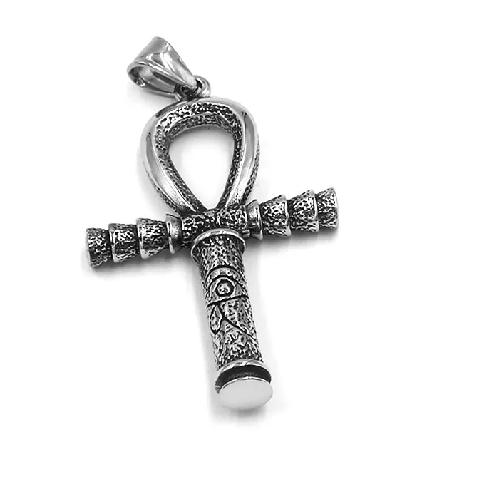 Authentic Ancient Egyptian Ankh Pendant Jewelry Eye Of Horus Ra Udjat Amulet Cross Biker Pendant