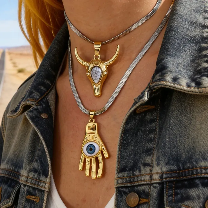 Authentic Talisman Of The Sacred Horizon Bull, Hamsa, And The All- Seeing Eye