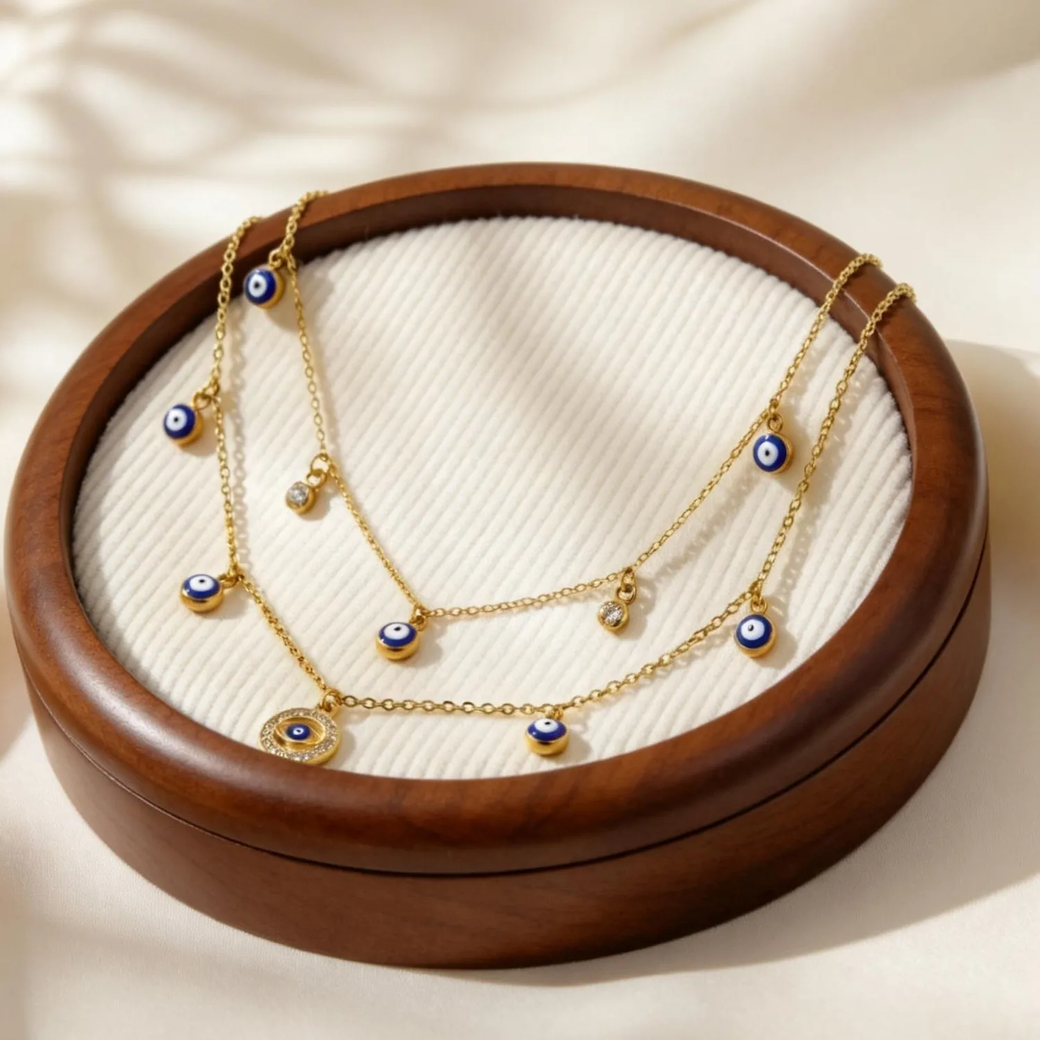 Amulet Of The Radiant Gaze Gold- Plated Evil Eye Talisman