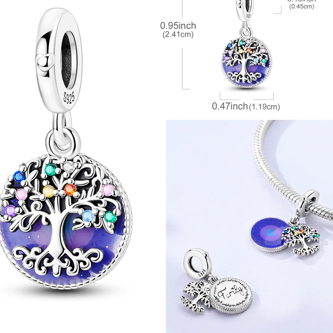Authentic The Roots Of Eternity Family Tree Dangle Talisman