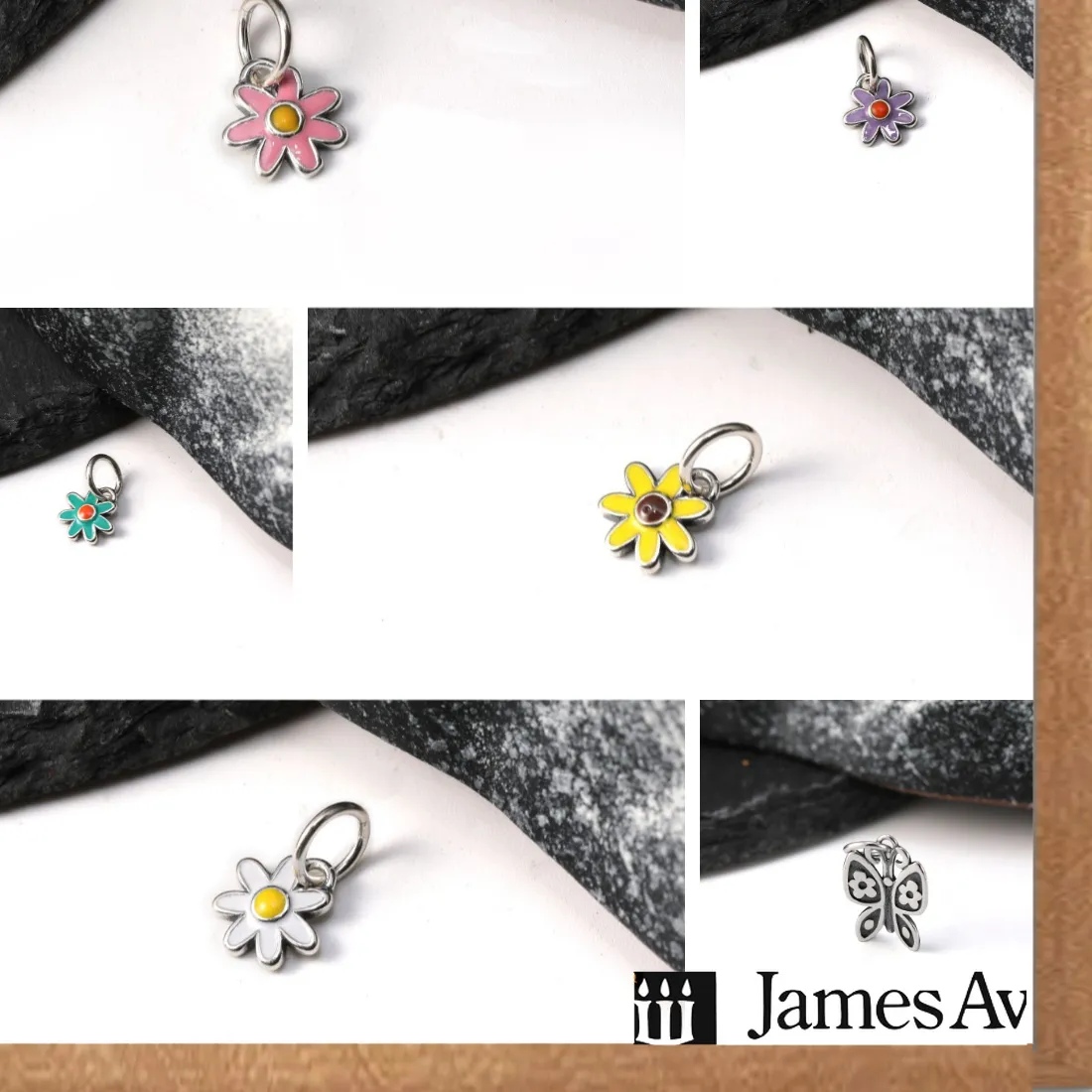 Authentic Colorful Enamel Daisy Flower Butterfly Charms Pendant For Diy Bracelet Necklace Jewelry Making Accessories