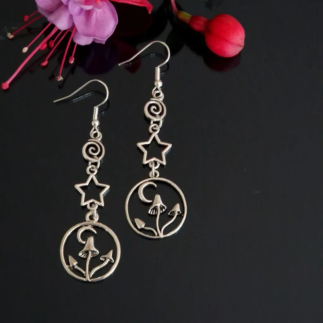 Authentic Lunar Mycelium Talisman Earrings