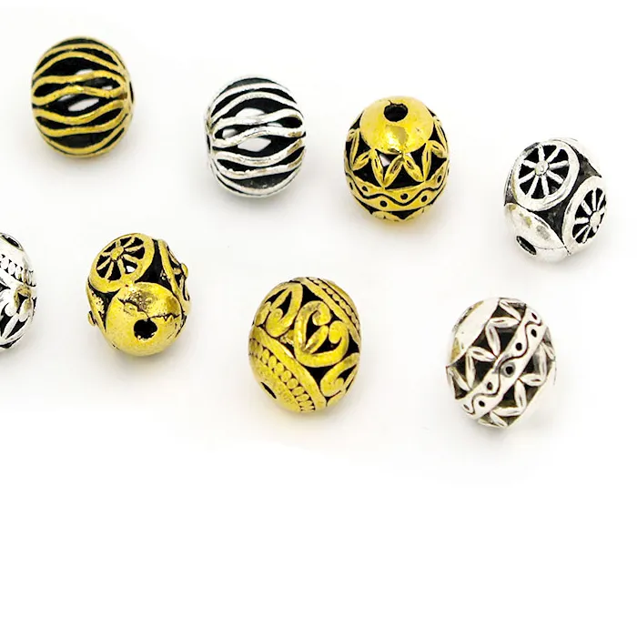 Authentic Radiant Alchemical Conduits: Tibetan Antique Gold and Silver Spacer Beads