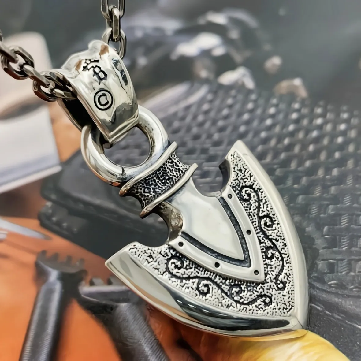 Authentic The Path Finder Arrow And Battle Axe Sterling Silver Talisman