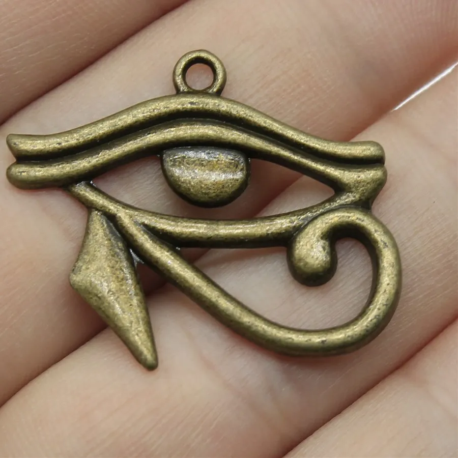 Authentic 5pcs 33x27mm Antique Silver Color Antique Gold Color Antique Bronze Color Ancient Egyptian Eye Of Horus Charms