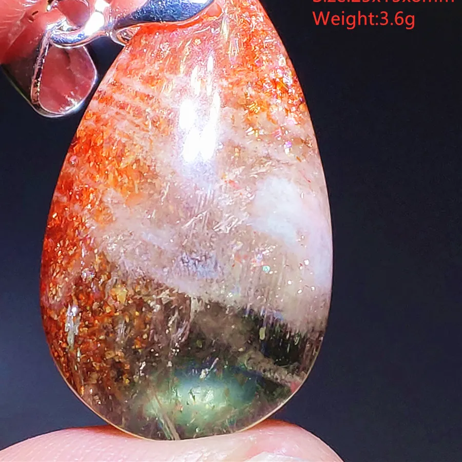 Authentic Sunstone Serenity: Enchanted Drop of Golden Light Pendant