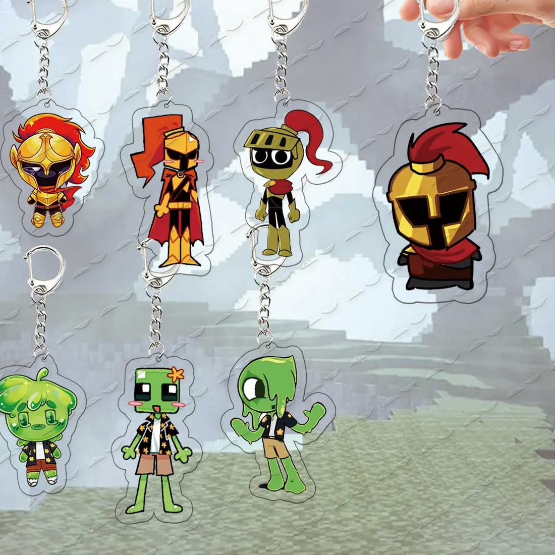 Authentic D3Rlord3 Avery Chibi Keychain Bag Charms Searching For A World That Doesn't Exist Keyrings Pendant Chains Gamer Fans