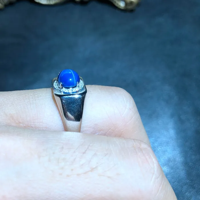 Authentic Celestial Abyss Natural Star Sapphire Talisman Ring