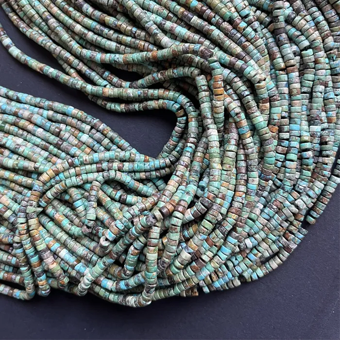 Authentic Natural Hubei Turquoise Heishi Raw Original Rare Amazing Untreated Ore Beads For Jewelry Making Design Diy Bracelet Necklace
