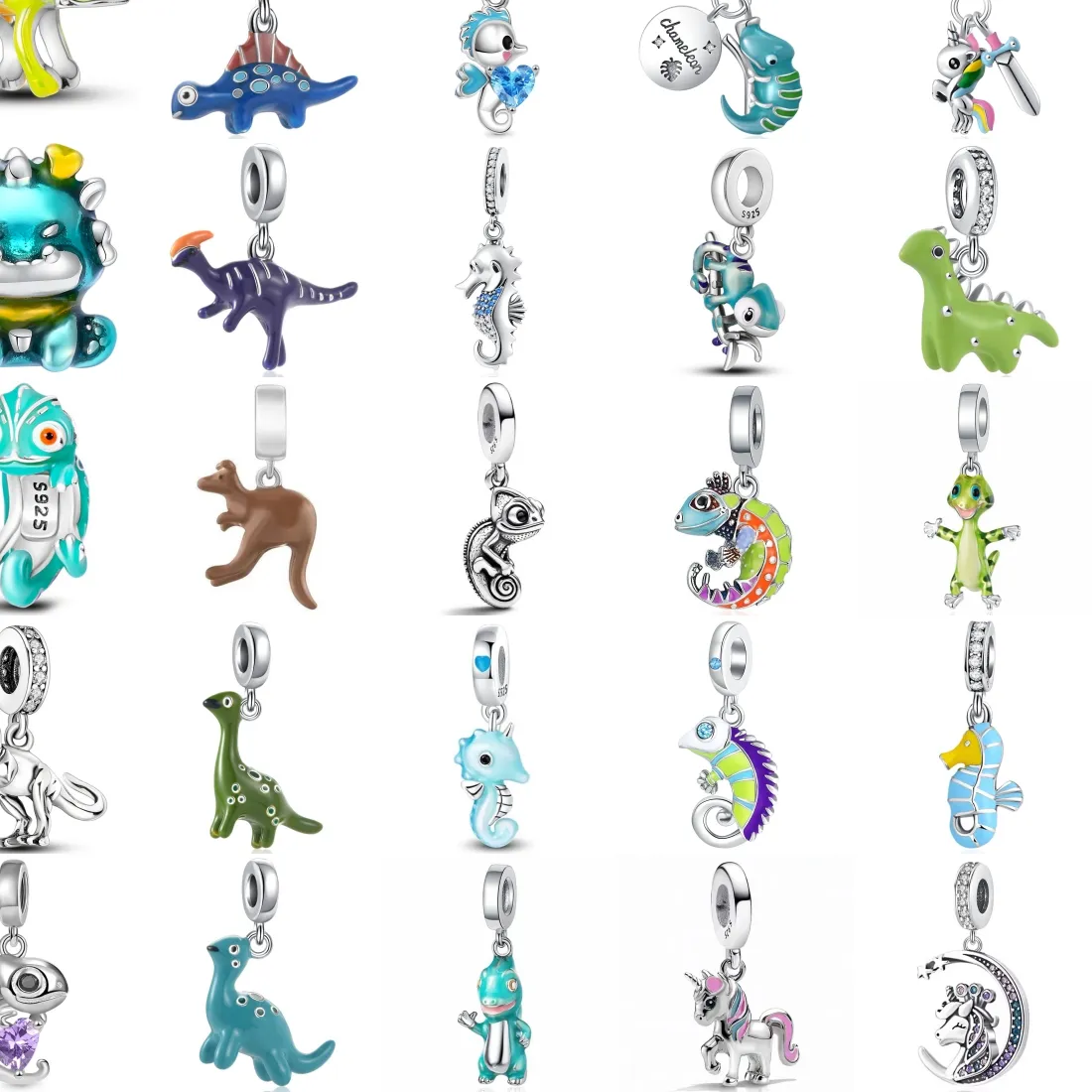 Authentic Menagerie Of The Astral Realm Silver And Gold- Plated Totem Charms