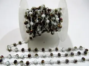 Authentic Celestial Purple Moonstone & Hydro‑Quartz 3‑Foot Beaded Necklace – 6 mm AAA
