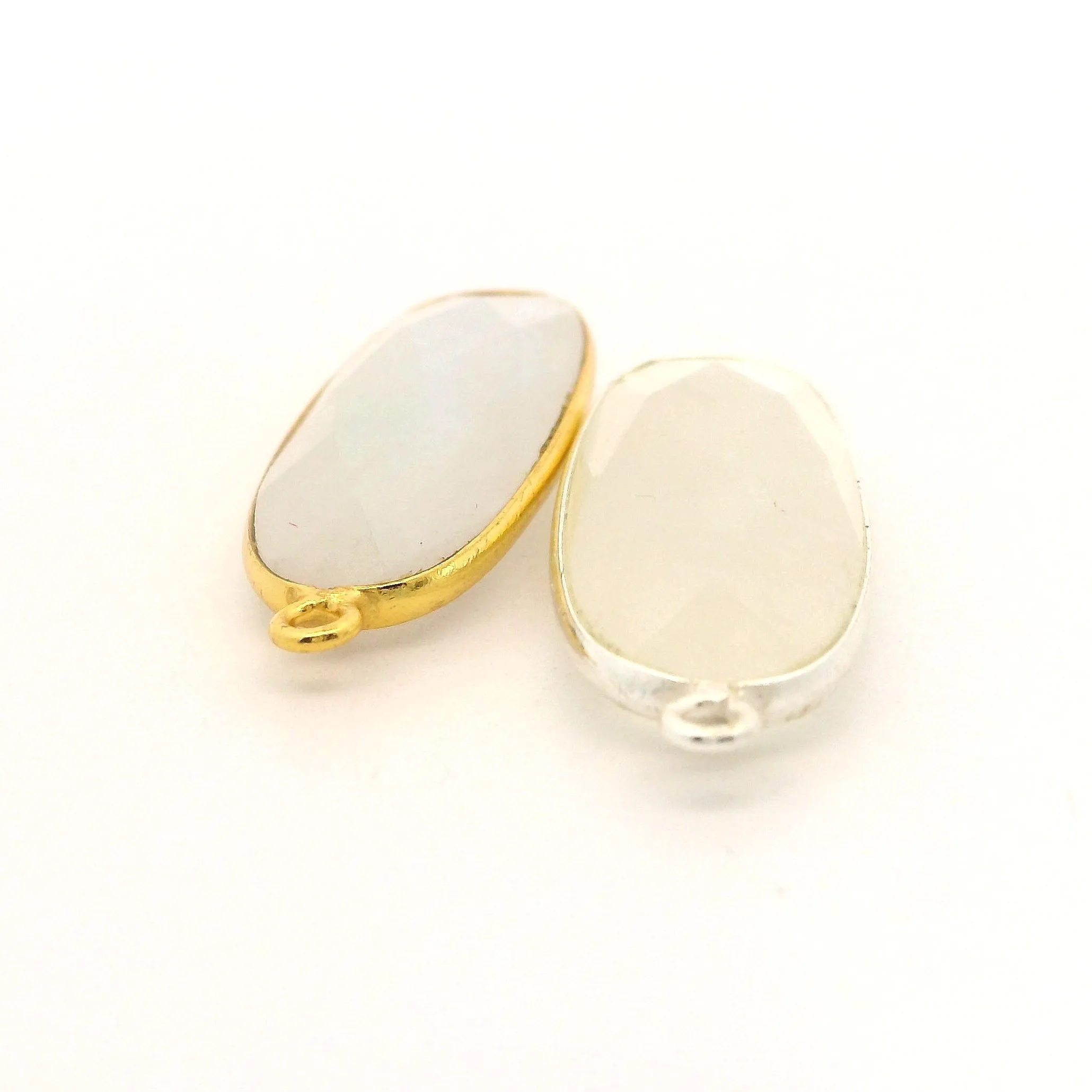 Authentic Radiant Lunar Prism: Gold-Plated Rainbow Moonstone Talisman