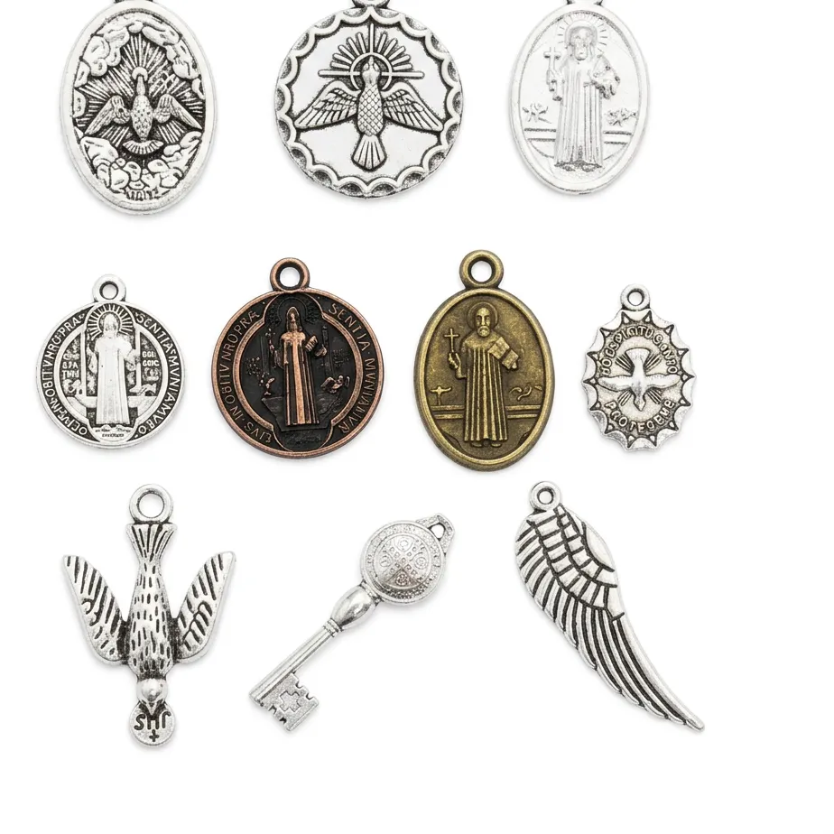 Authentic Sacred Trinity Talismans A Of Ten Divine Gold- Plated Medals