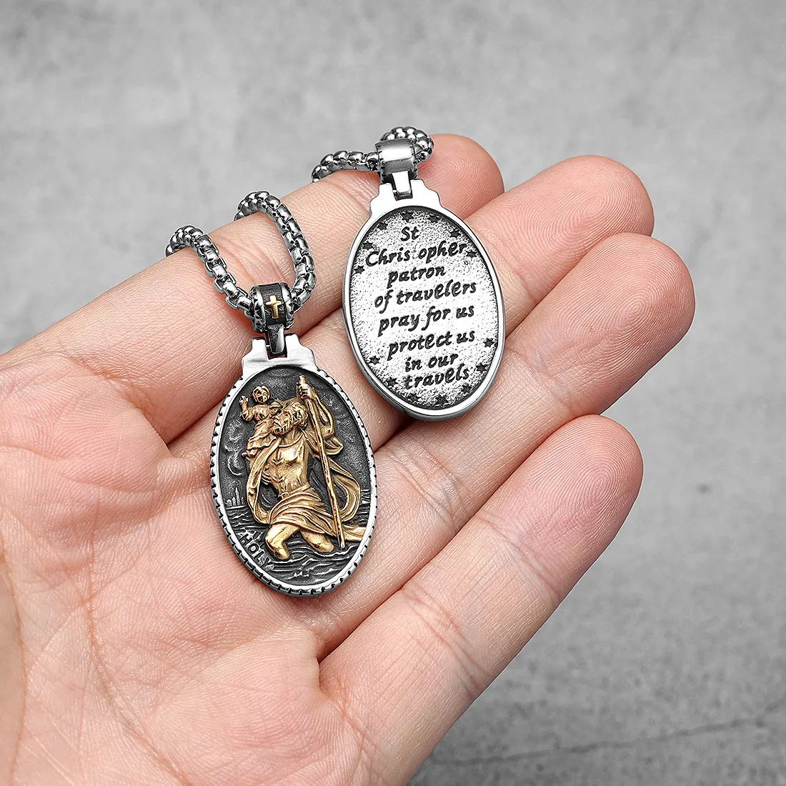 Authentic The Guardian Voyager Saint Christopher Golden Talisman Of Safe Passage