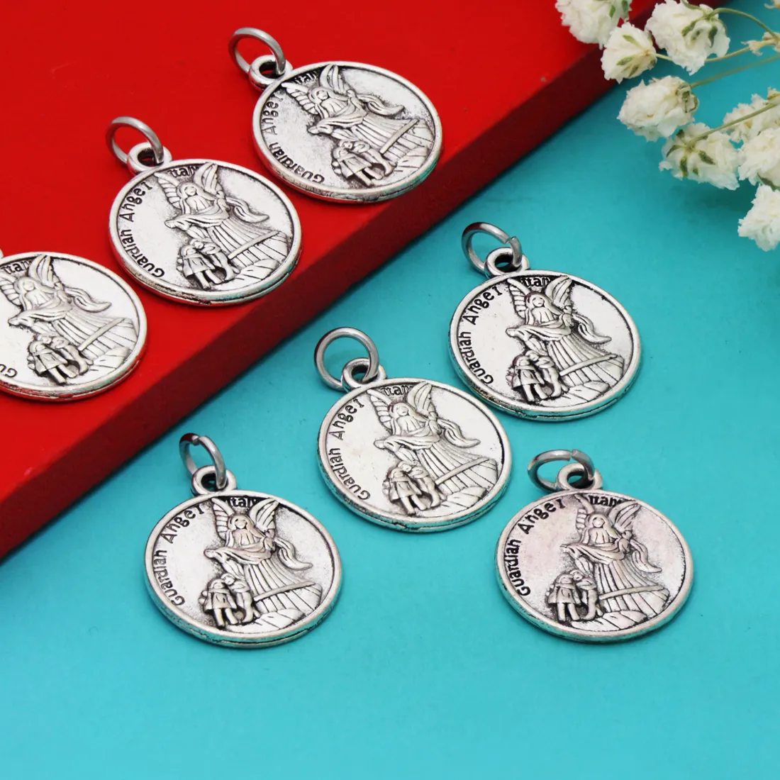 Authentic Sanctuary Of The Archangel Gold- Plated Guardian Amulet Charms