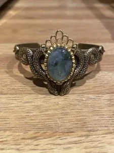 Authentic The Serpent of Luminescence: Labradorite and Gilded Cuff