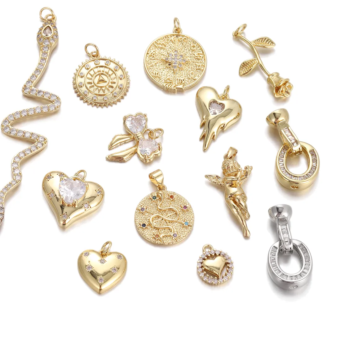 Authentic Sacred Gold- Plated Charms Of Destiny And Transformation