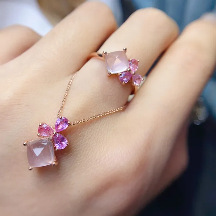 Authentic Talisman Of The Eternal Heart Rose Quartz And Pink Sapphire Sacred