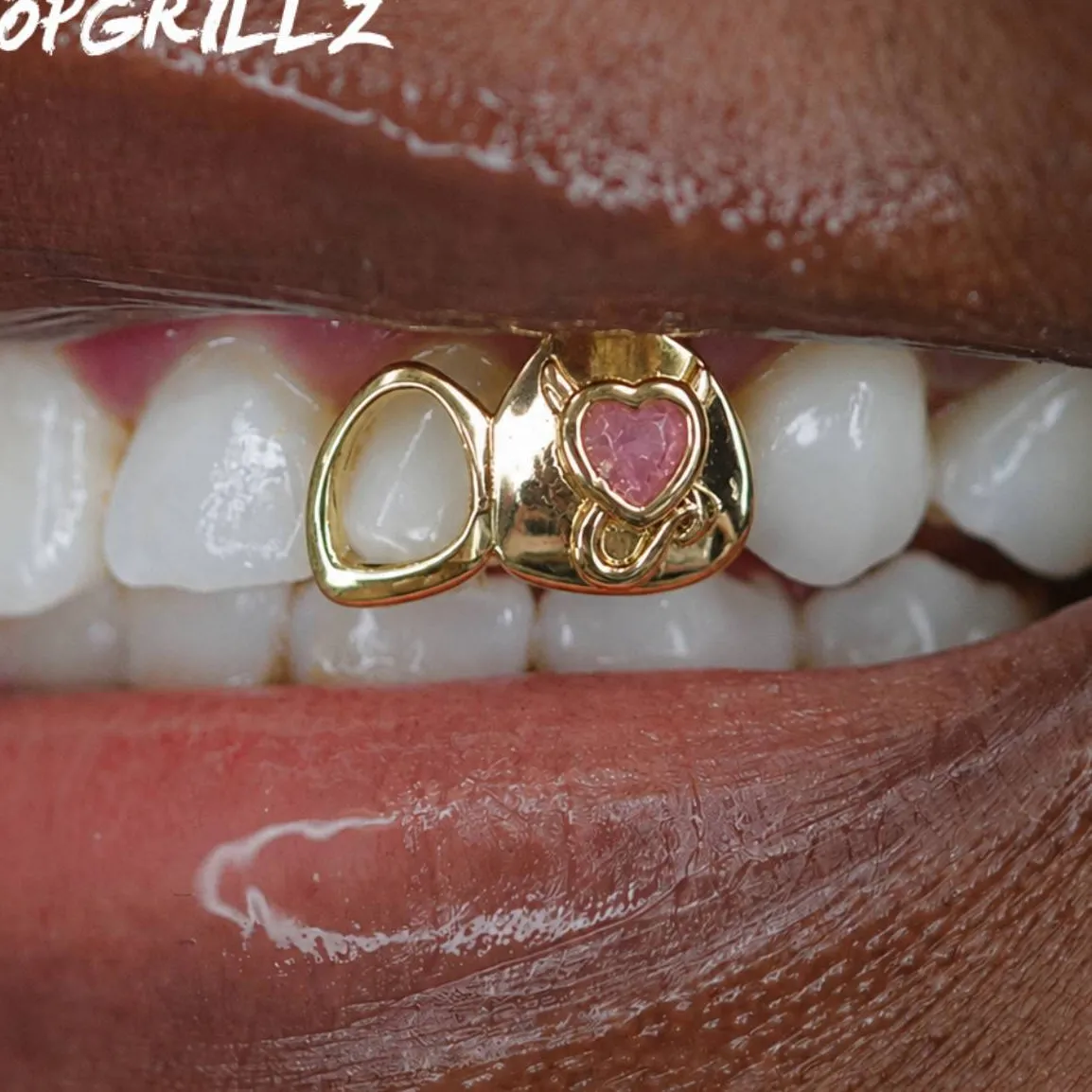 Authentic Crimson Heart Hollow Frame Mystic Dental Talisman
