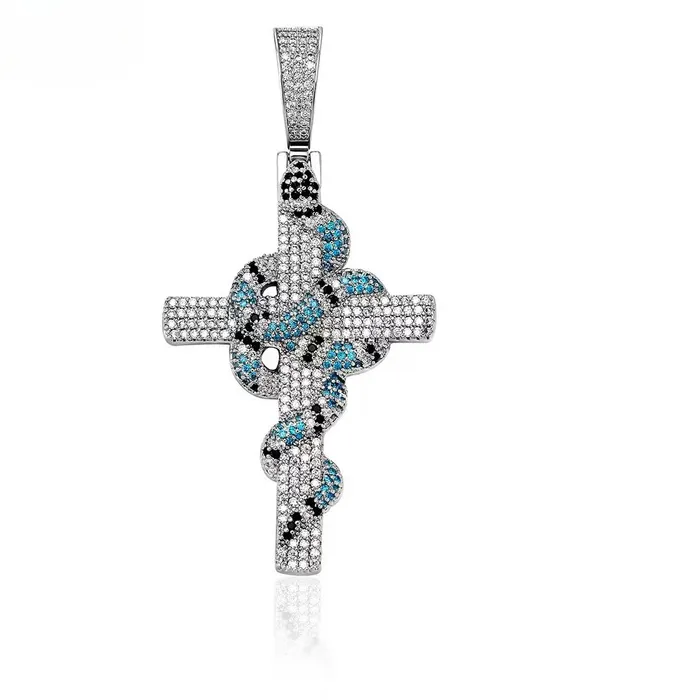 Authentic The Serpent And The Sacred Cross Gold- Plated Talisman