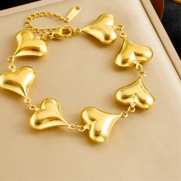 Authentic Love's Eternal Embrace: The Heart Charm Bracelet of Enchantment