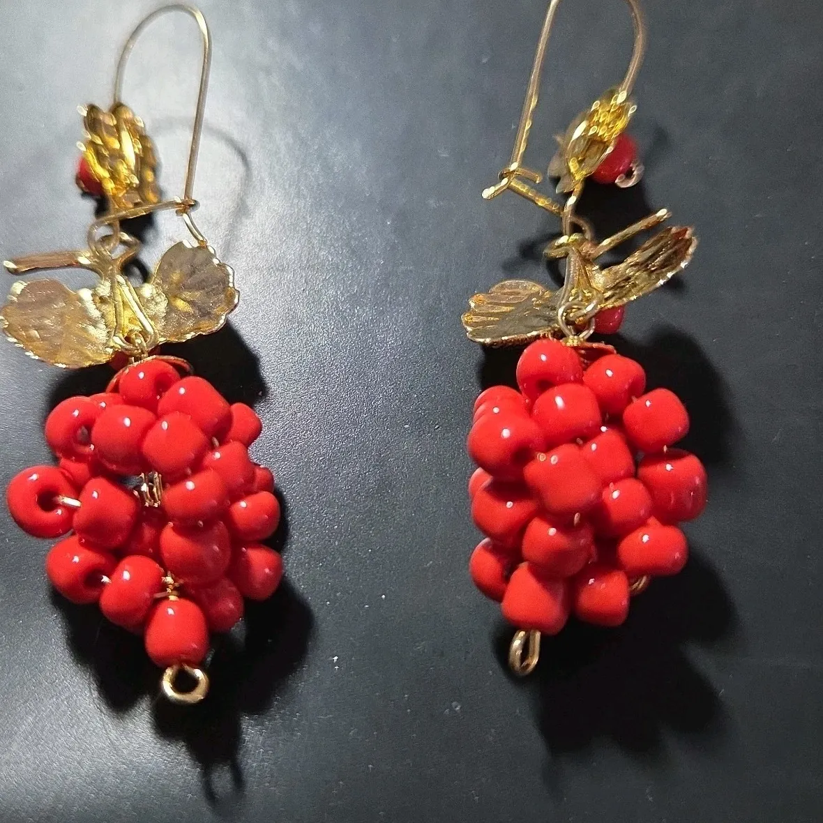 Authentic Mystical Vine of Abundance: 24K Gold Plated Filigree Grape Earrings