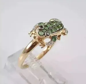 Authentic The Emerald Amphibian Ring of Abundance and Transformation