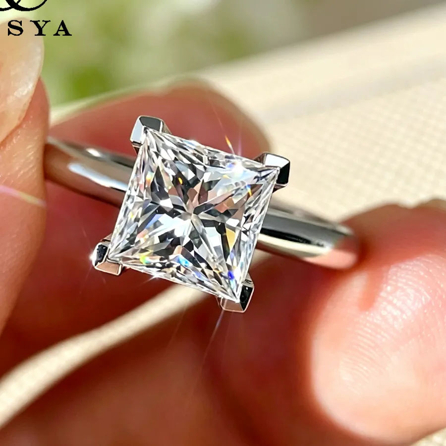 Authentic Celestial Crown 1 4 Ct Princess Moissanite Talisman Ring, Gold Plated Serenity