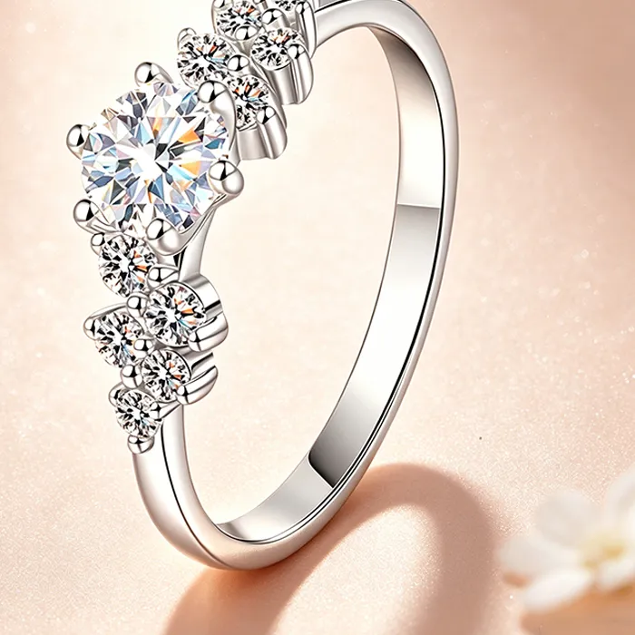 Authentic Celestial Spark The Moissanite Promise Ring Of Eternal Light