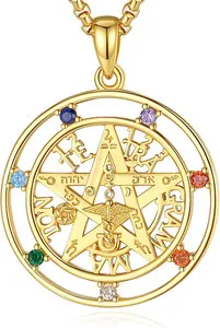 Authentic Radiant 18K Gold Plated Pentagram Talisman Of Protection And Harmony