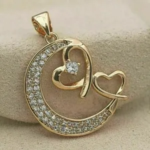 Authentic Celestial Heart: The Lunar Crescent Radiance Pendant