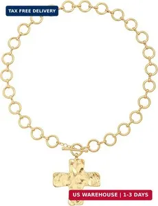 Authentic Aobei Pearl 18K Gold Plated Moon Star Lion Evil Eye Love Heart Cross Pendant Nec