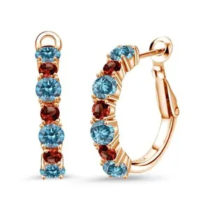 Authentic Celestial Twilight Rose Hoops Of Passion And Clarity
