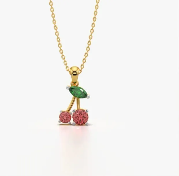 Authentic The Crimson Orchard Blossom Talisman In Radiant Gold