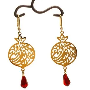 Authentic Persian Pomegranate Anar Yalda Earrings Necklace