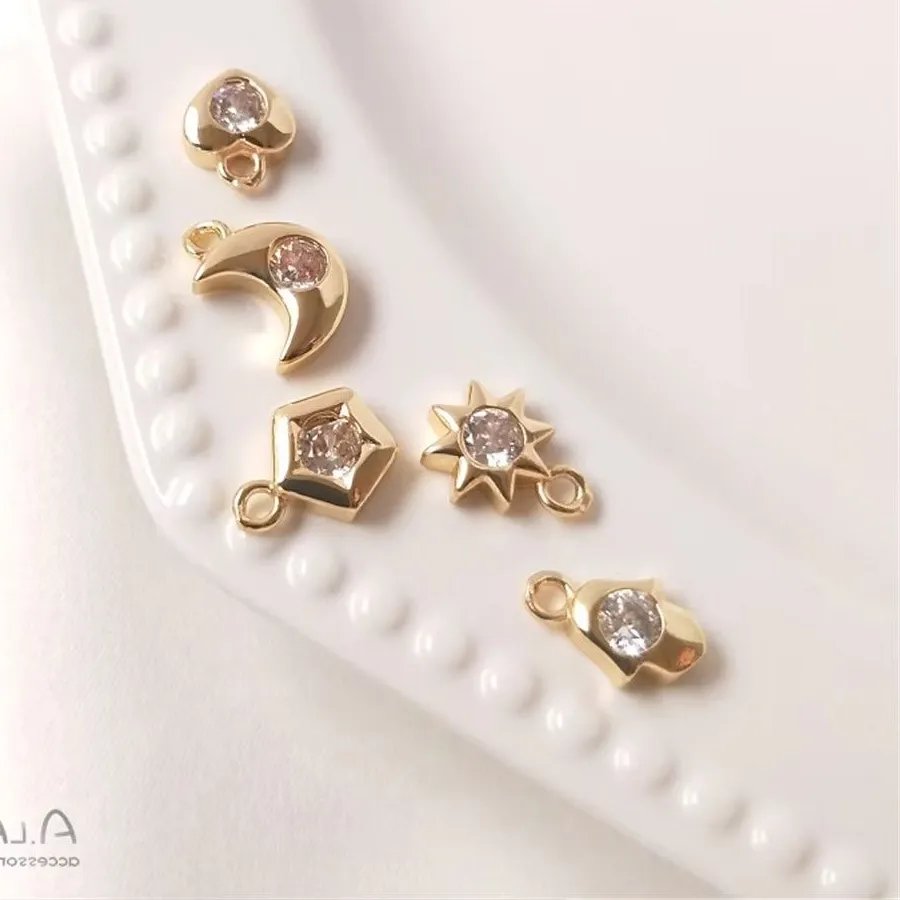 Authentic Celestial Alchemist Charms: Gold-Plated Symbols of Cosmic Harmony