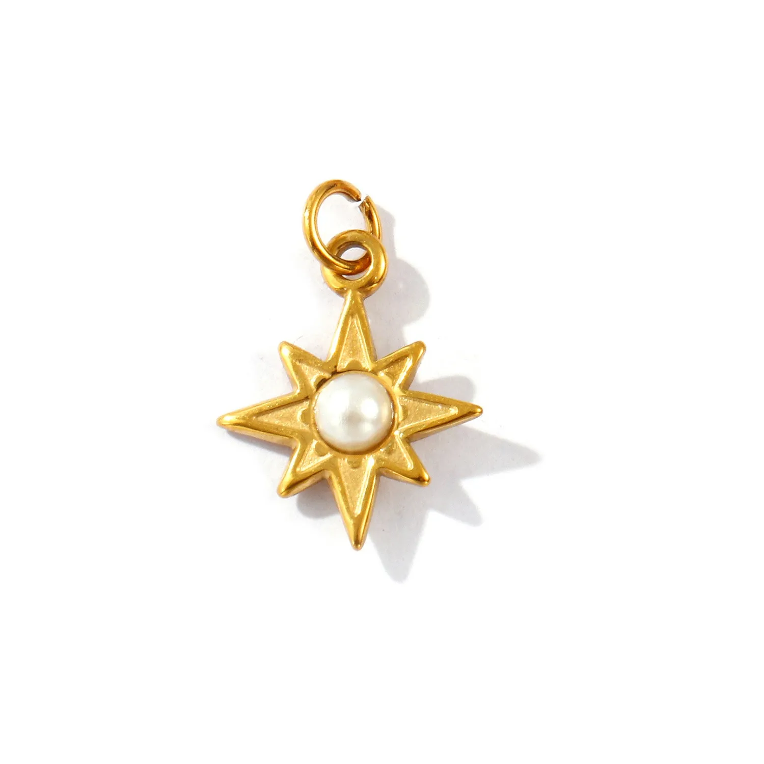 Authentic Doreen Box 2pcs 304 Stainless Steel Leaves Star Heart Charms 18k Gold Plated Waterproof Anti-Tarnish Hypoallergenic Pendants