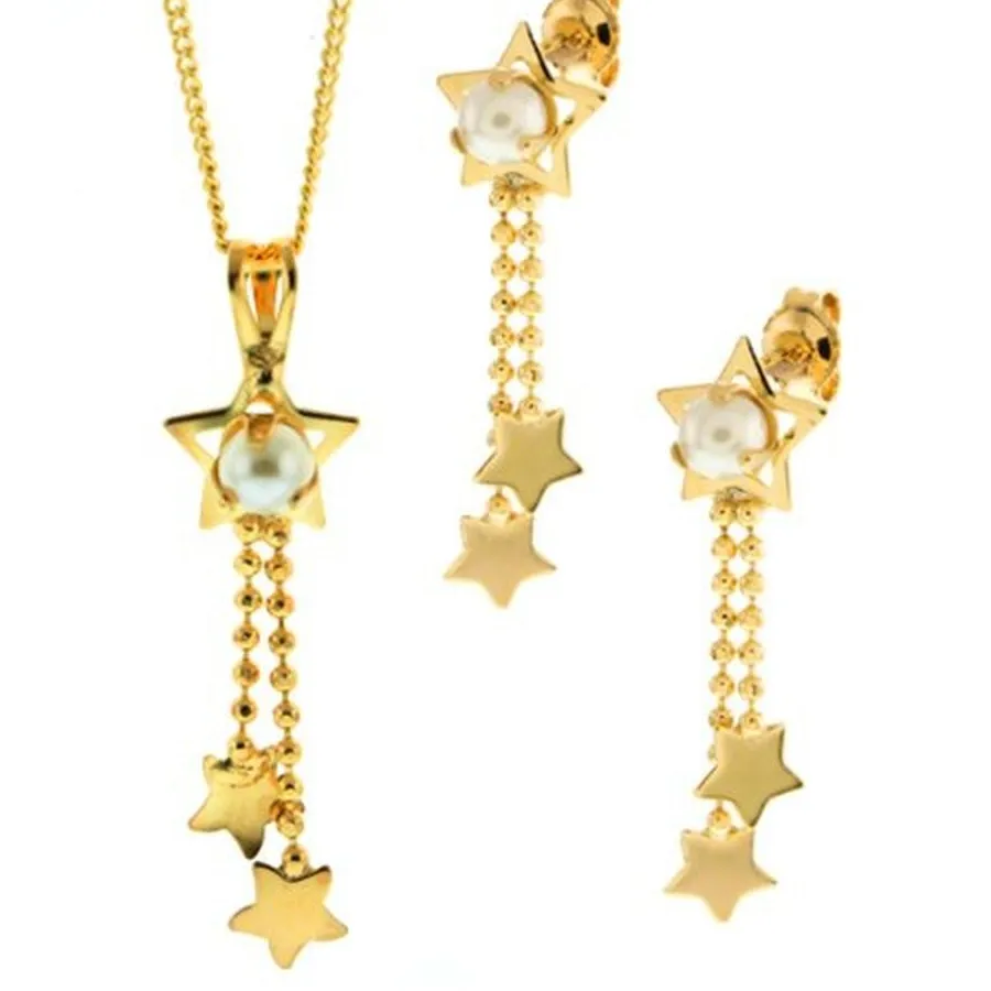 Authentic Celestial Shooting Star Amulet Gold Plated Pendant & Chain