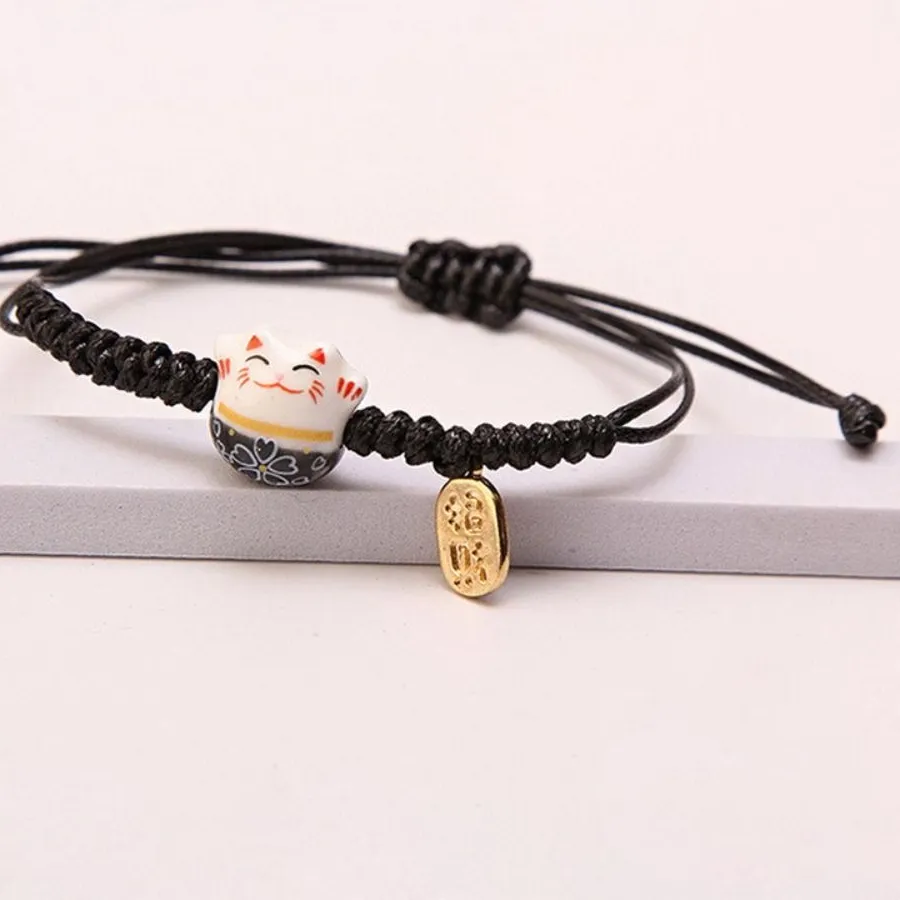 Authentic Enchanted Maneki Neko The Red Braid Cat S Blessing