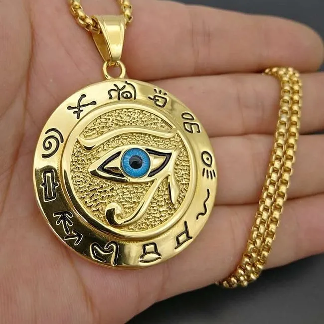 Authentic The Solar Eye of Ra Gold-Plated Talisman